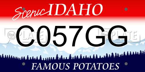 C057GG Idaho License Plate