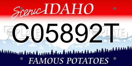 C05892T Idaho License Plate
