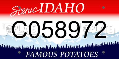 C058972 Idaho License Plate