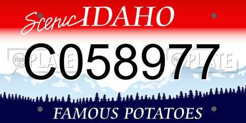 C058977 Idaho License Plate