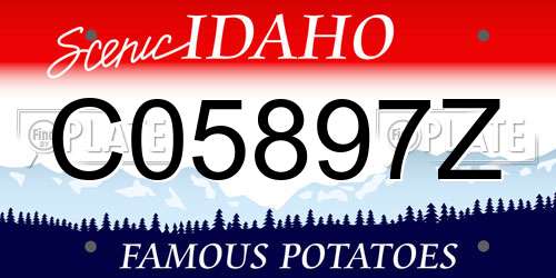 C05897Z Idaho License Plate
