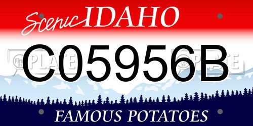 C05956B Idaho License Plate