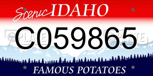 C059865 Idaho License Plate