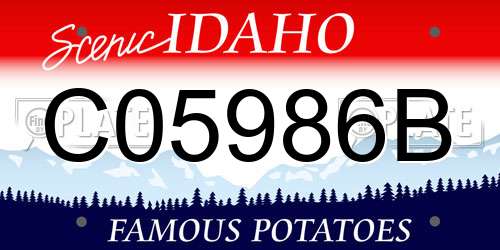 C05986B Idaho License Plate
