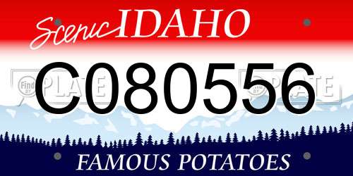 C080556 Idaho License Plate