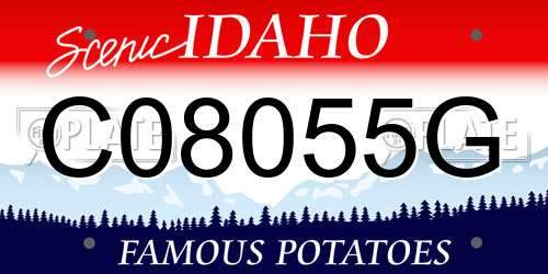 C08055G Idaho License Plate