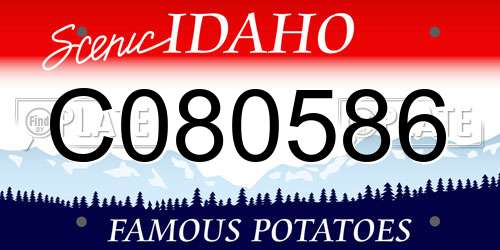 C080586 Idaho License Plate
