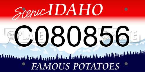 C080856 Idaho License Plate