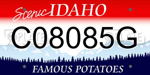 C08085G Idaho License Plate