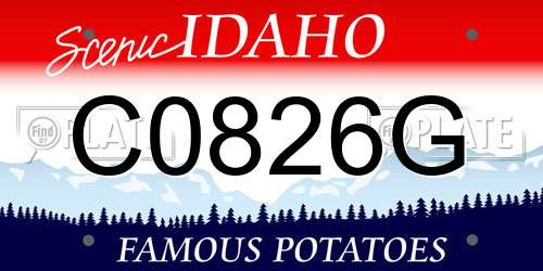 C0826G Idaho License Plate