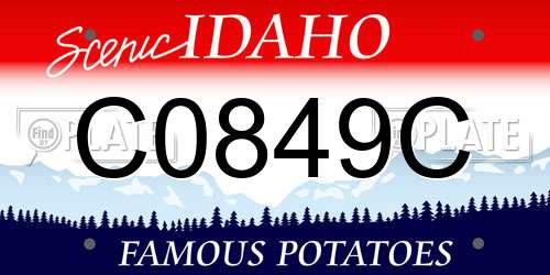 C0849C Idaho License Plate