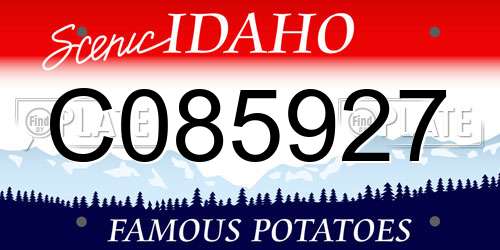 C085927 Idaho License Plate
