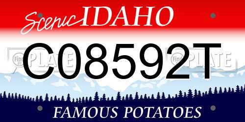 C08592T Idaho License Plate