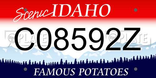 C08592Z Idaho License Plate