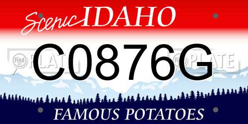 C0876G Idaho License Plate