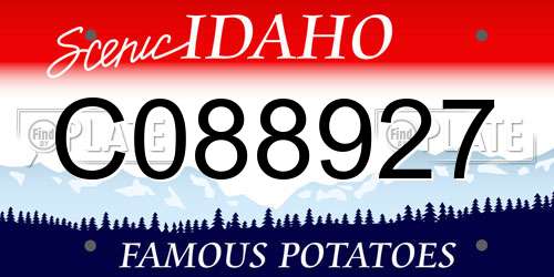 C088927 Idaho License Plate