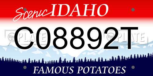 C08892T Idaho License Plate