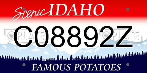 C08892Z Idaho License Plate
