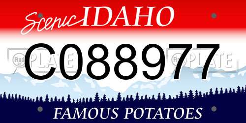 C088977 Idaho License Plate