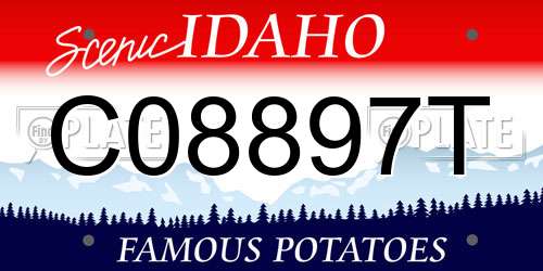 C08897T Idaho License Plate