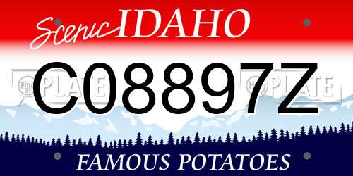 C08897Z Idaho License Plate