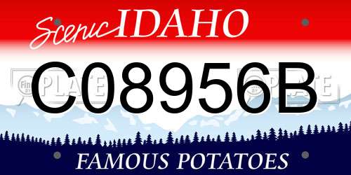 C08956B Idaho License Plate