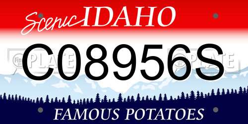 C08956S Idaho License Plate