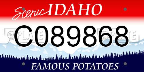 C089868 Idaho License Plate