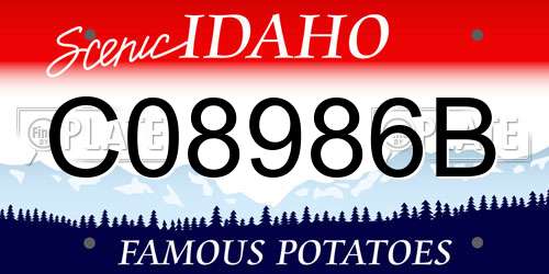 C08986B Idaho License Plate