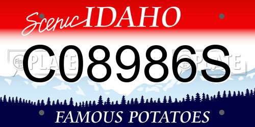 C08986S Idaho License Plate