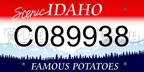 C089938 Idaho License Plate