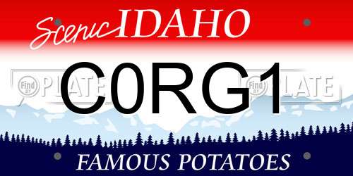 C0RG1 Idaho License Plate