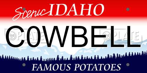 C0WBELL Idaho License Plate