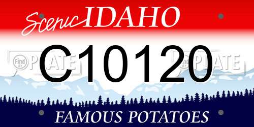 C10120 Idaho License Plate