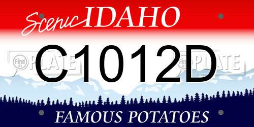 C1012D Idaho License Plate