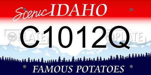 C1012Q Idaho License Plate