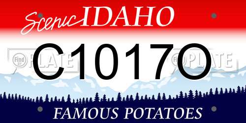 C1017O Idaho License Plate