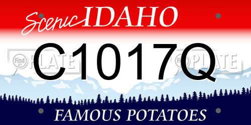 C1017Q Idaho License Plate