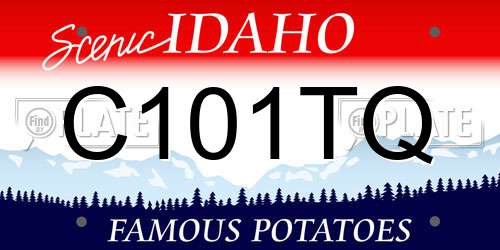 C101TQ Idaho License Plate