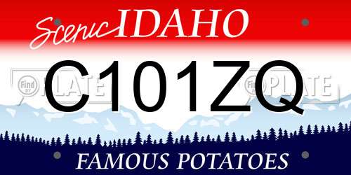 C101ZQ Idaho License Plate