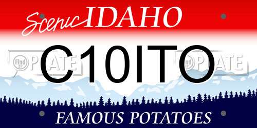C10ITO Idaho License Plate