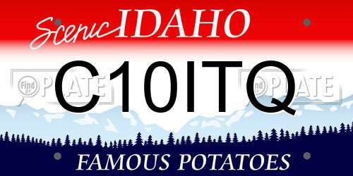 C10ITQ Idaho License Plate