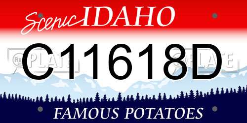 C11618D Idaho License Plate