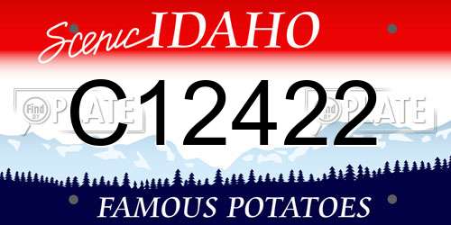 C12422 Idaho License Plate