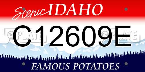 C12609E Idaho License Plate