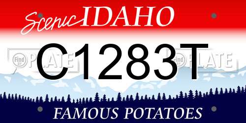 C1283T Idaho License Plate