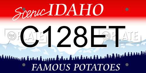 C128ET Idaho License Plate