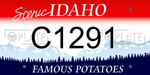 C1291 Idaho License Plate