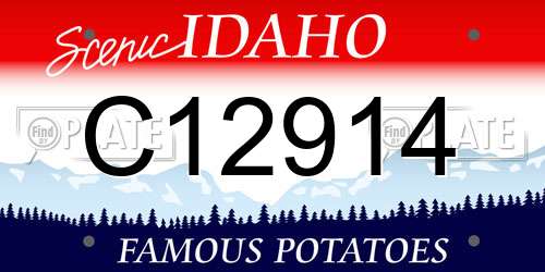 C12914 Idaho License Plate