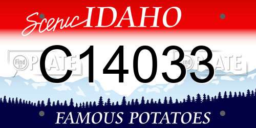 C14033 Idaho License Plate
